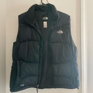 Northface puffy vest black womens xl